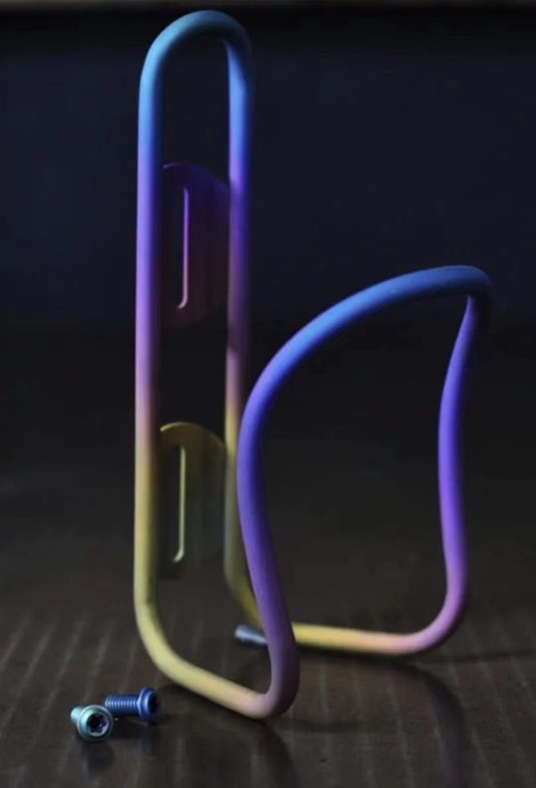 colorful titanium bottle cage